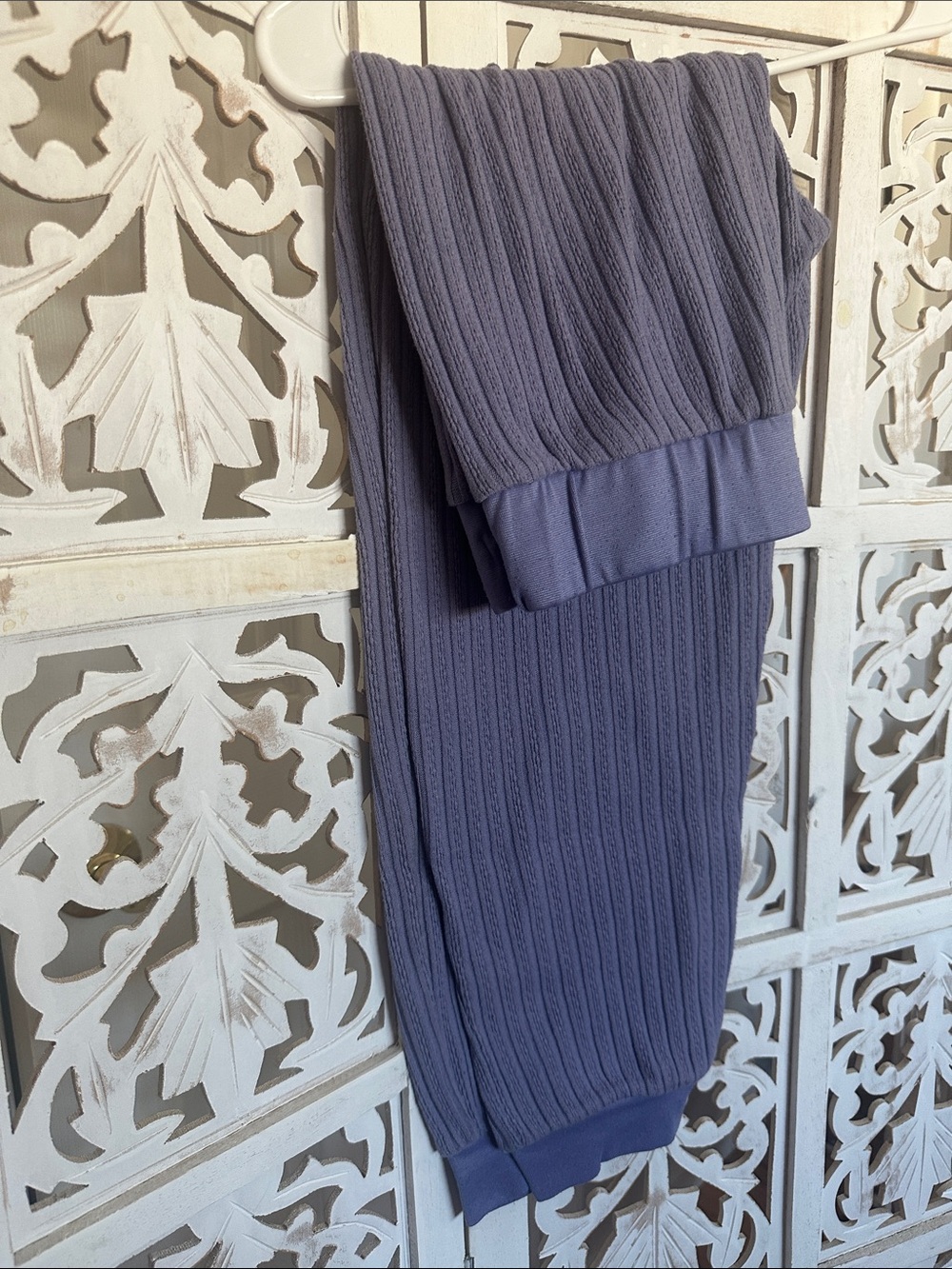 BB Dakota Ribbed Knit Joggers in Slate Lavender